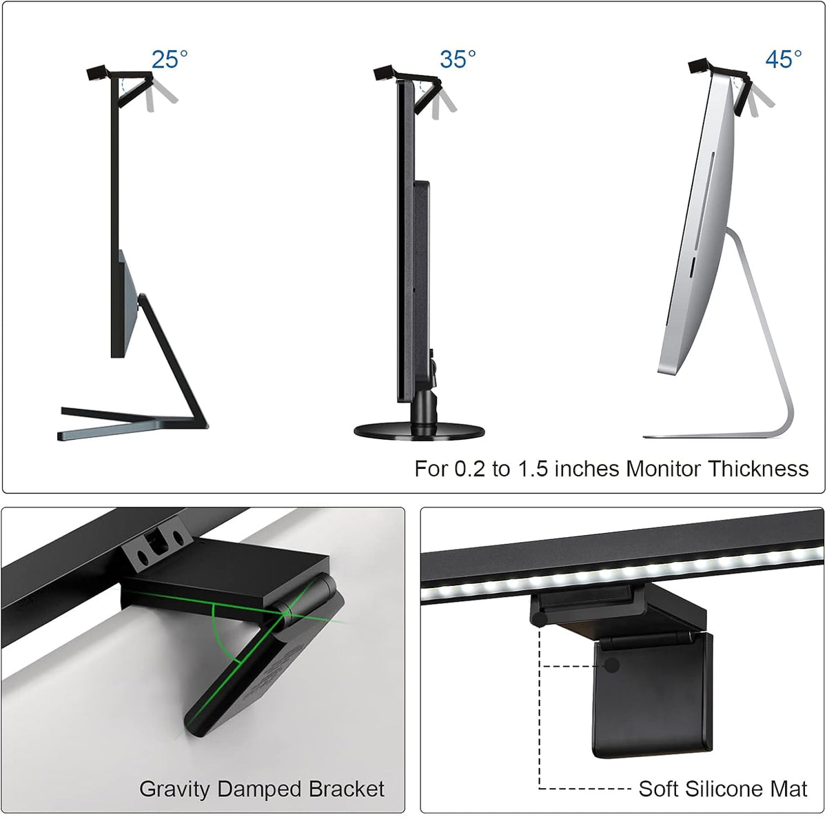 Black USB Powered LED Monitor Light Bar D881