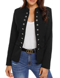 Women's Button Military Blazer Jacket Suit O308522