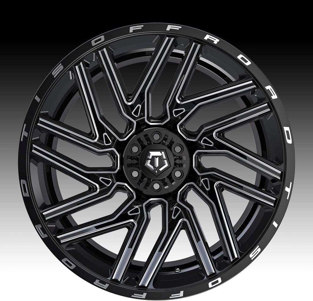 24x14 6x135/6x5.5" -76mm Black/Milled Wheel Rim V904