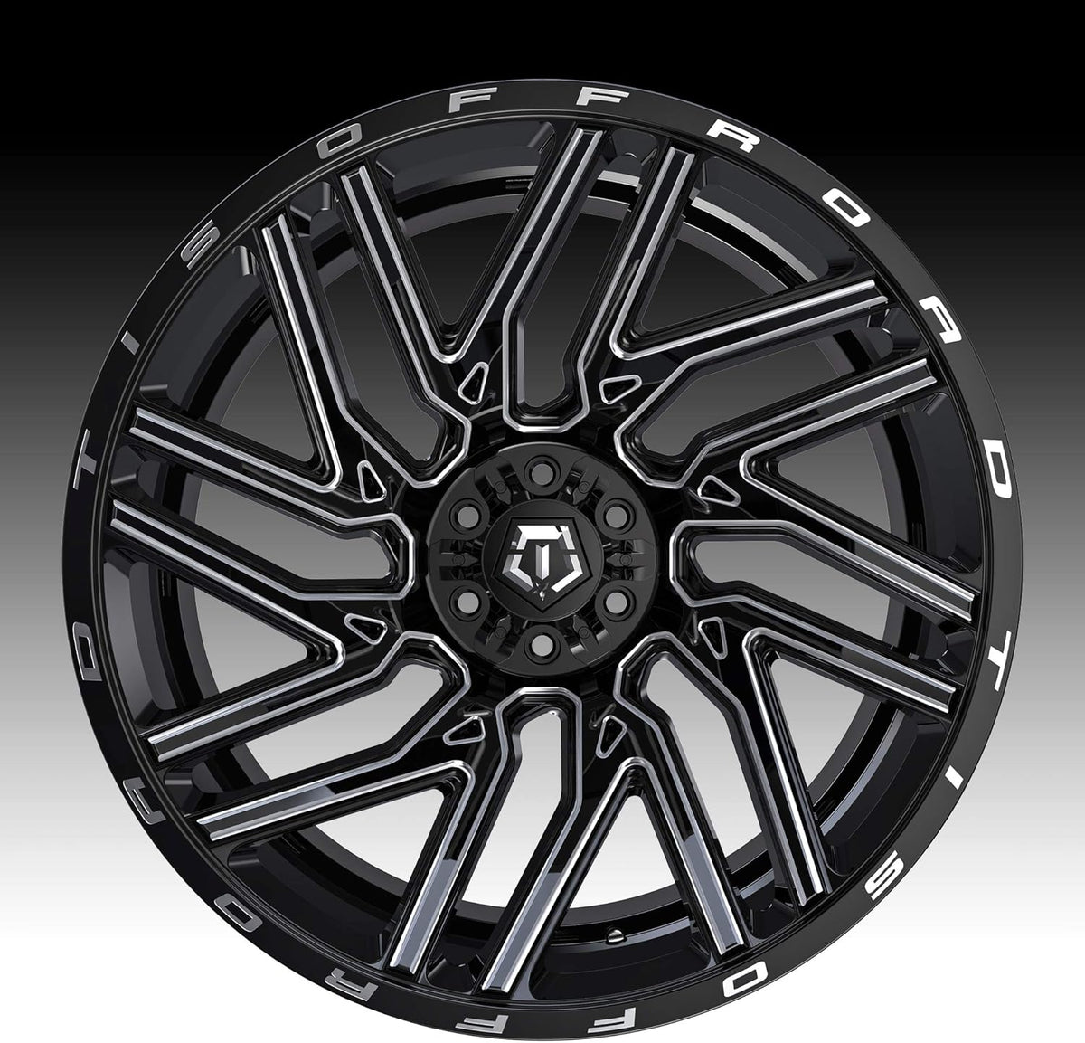 24x14 6x135/6x5.5" -76mm Black/Milled Wheel Rim V904