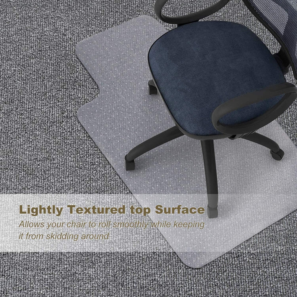 Transparent Office Chair Mat for Carpets with Studs (36 X 48 Rectangle) B608967