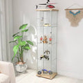 Glass Display Cabinet 4 Shelves with Door O274873