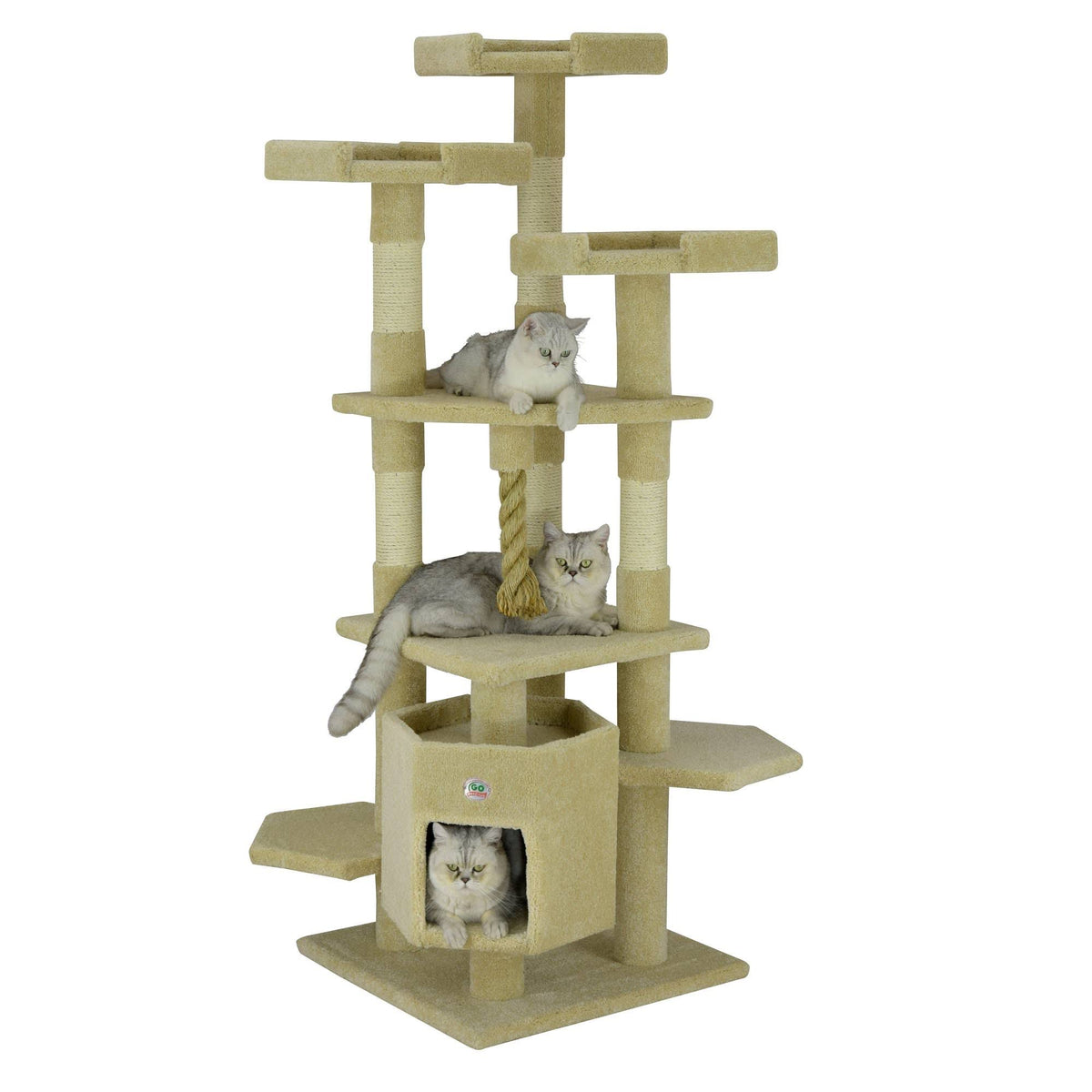 68 in. Carpeted Cat Tree Y75729