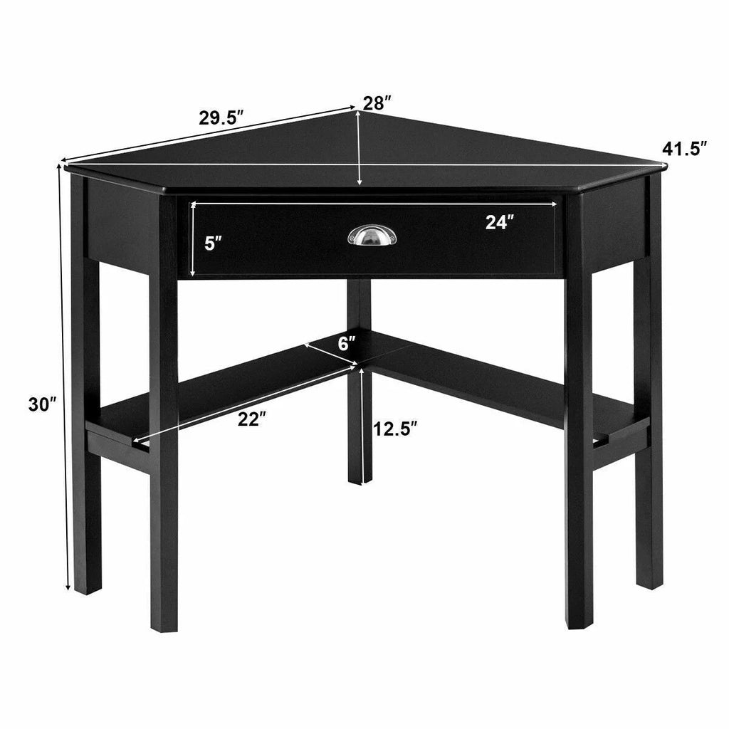 Corner Computer Desk Wood Workstation C7183