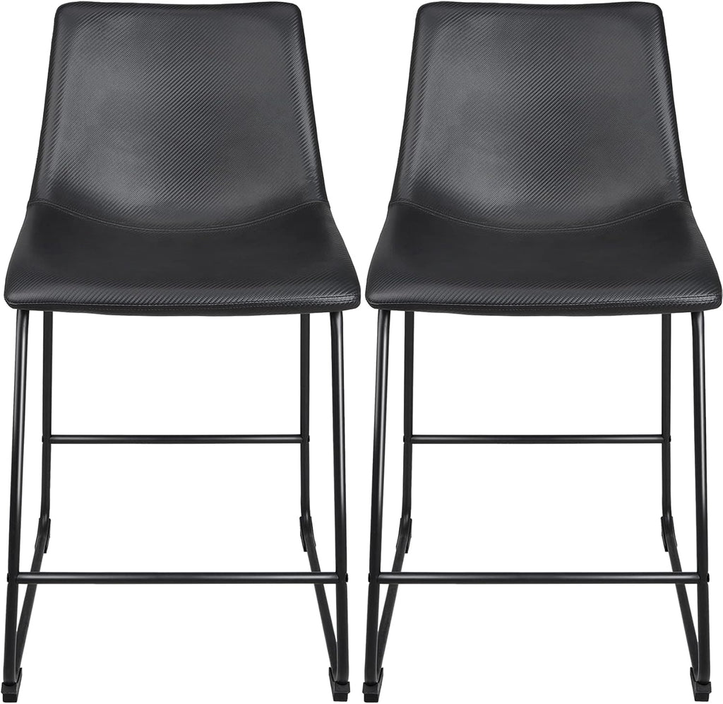 Black Metal Bar Stools Set of 2 E1385