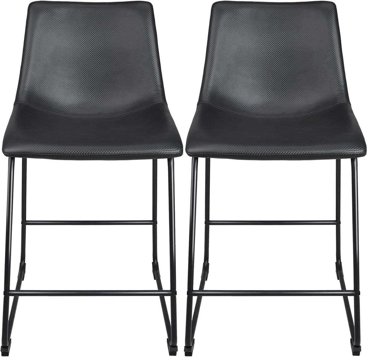 Black Metal Bar Stools Set of 2 E1385