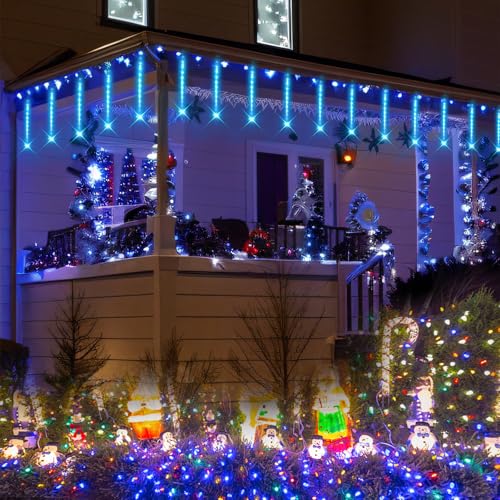 Orange Meteor Shower Icicle String Lights O7905