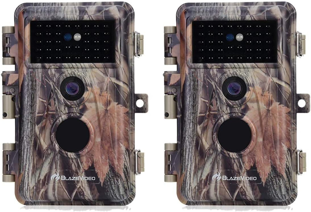 2-Pack 24MP Full HD 1296P Night Vision Motion Activated Waterproof Deer Cameras Q125500
