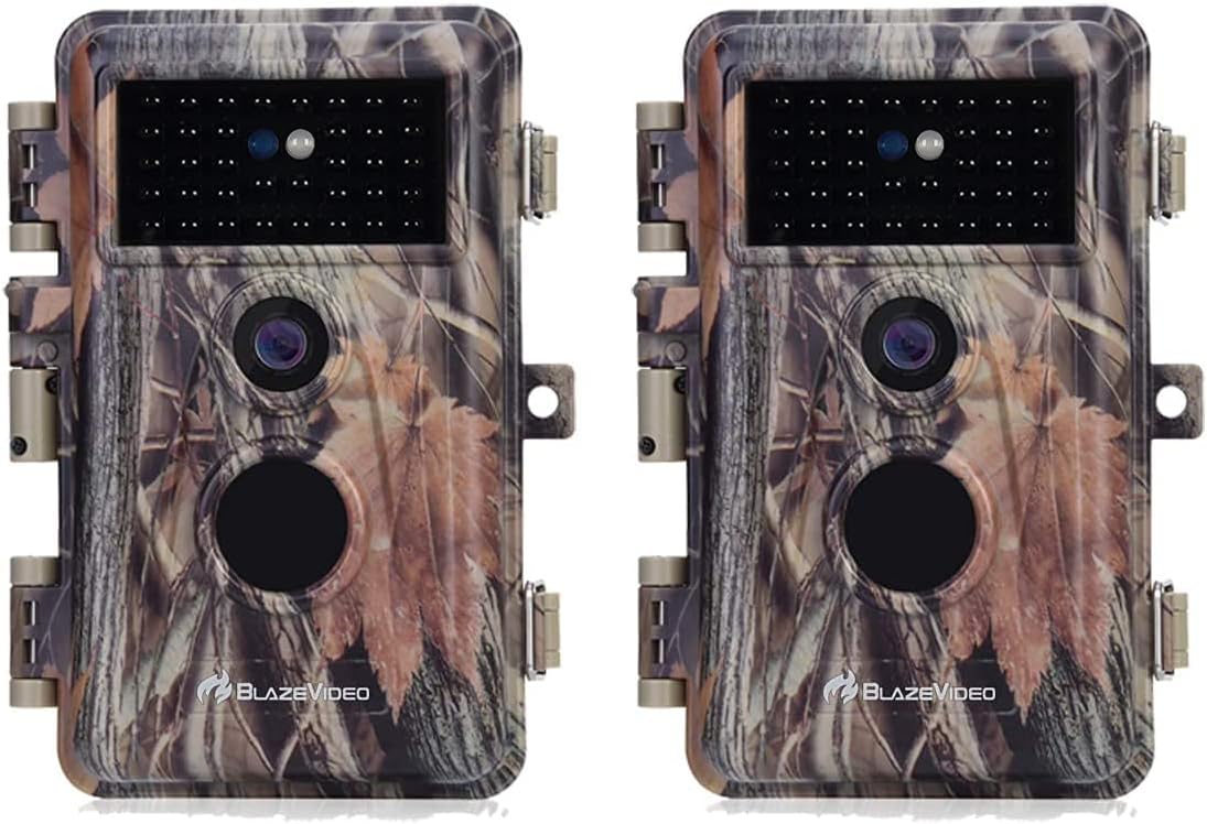 2-Pack 24MP Full HD 1296P Night Vision Motion Activated Waterproof Deer Cameras Q125500
