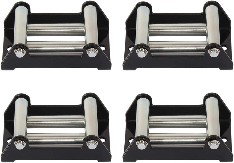 ATV Winch Roller Fairlead 3000-4000 LBs 4-Way Roller Cable Guide Pack of 2 I9781