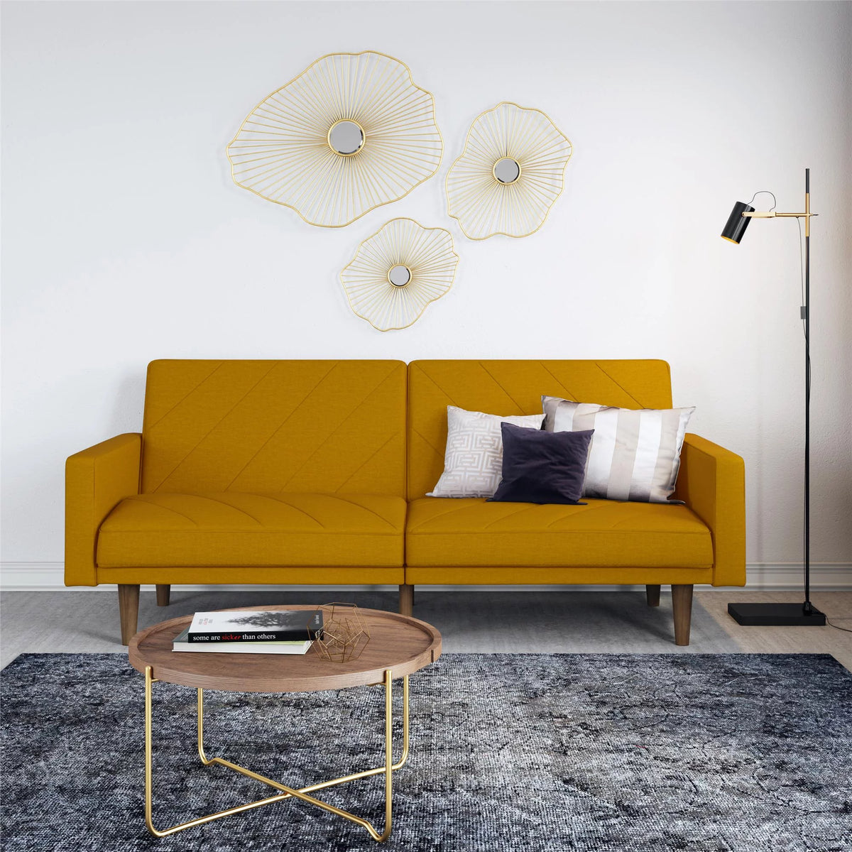 Mustard Yellow Linen Futon D565226