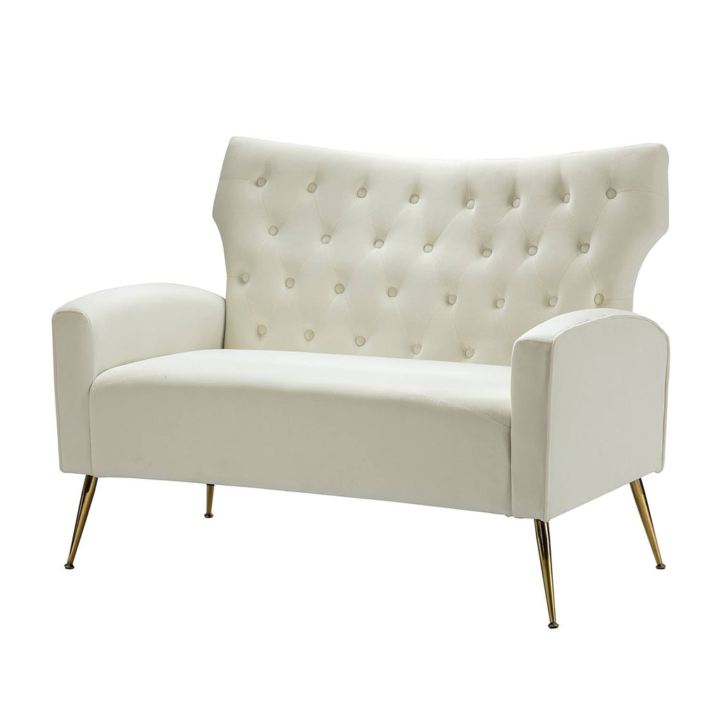 Grey Tufted Back Loveseat U223