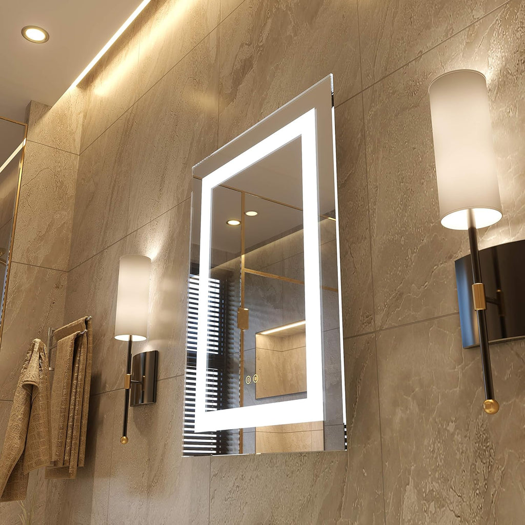 20 X 28 Inch LED Lighted Wall Mounted Bathroom Mirrors V27489