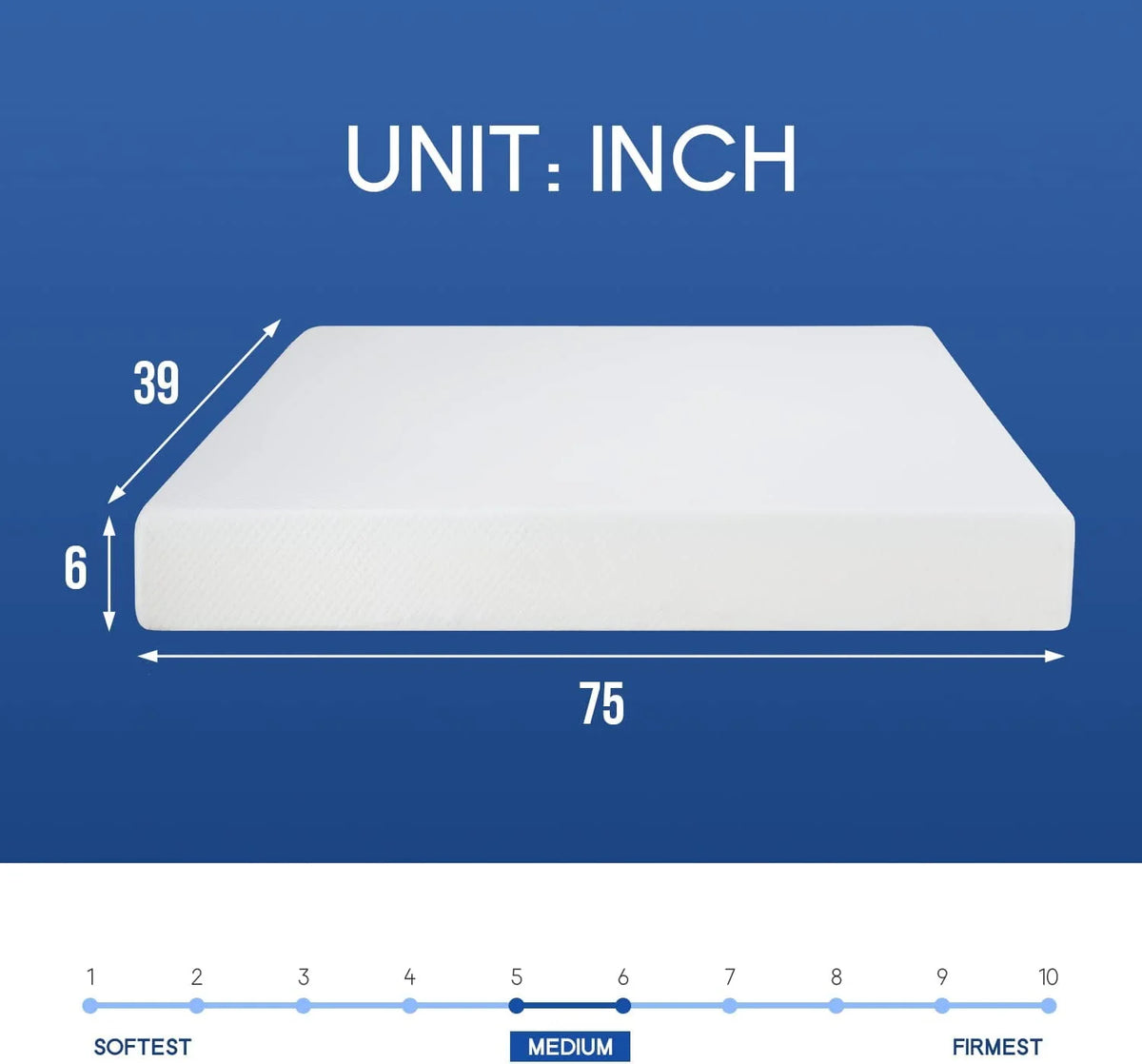 6 inch Gel Memory Foam Twin Mattress M17881