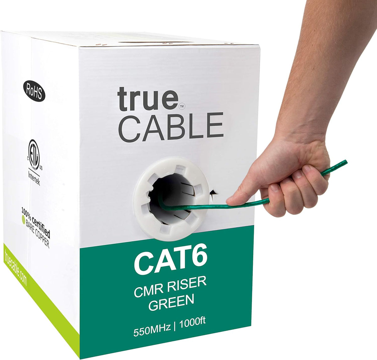 Green 1000ft Cat6 Riser Bulk Ethernet Cable E389527