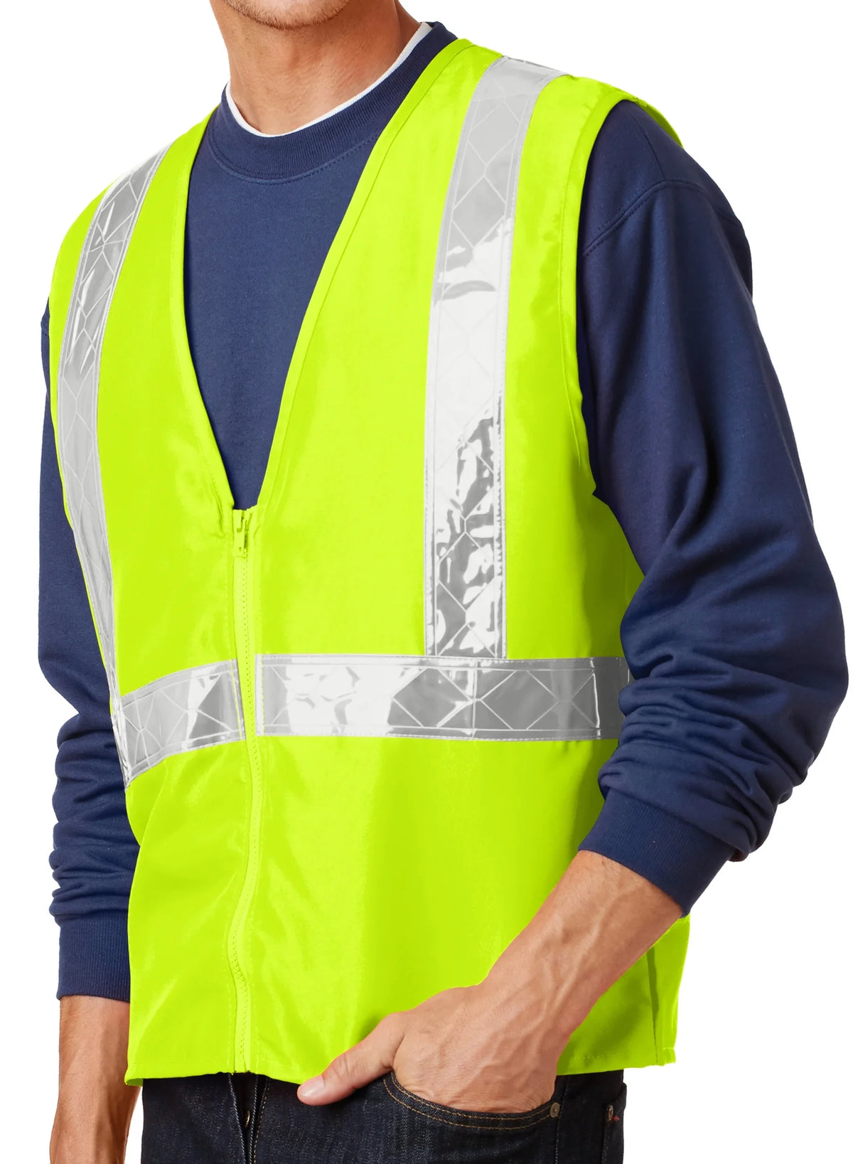 High Visibility Safety Work Vest, Safety Yellow, Small/Medium V907