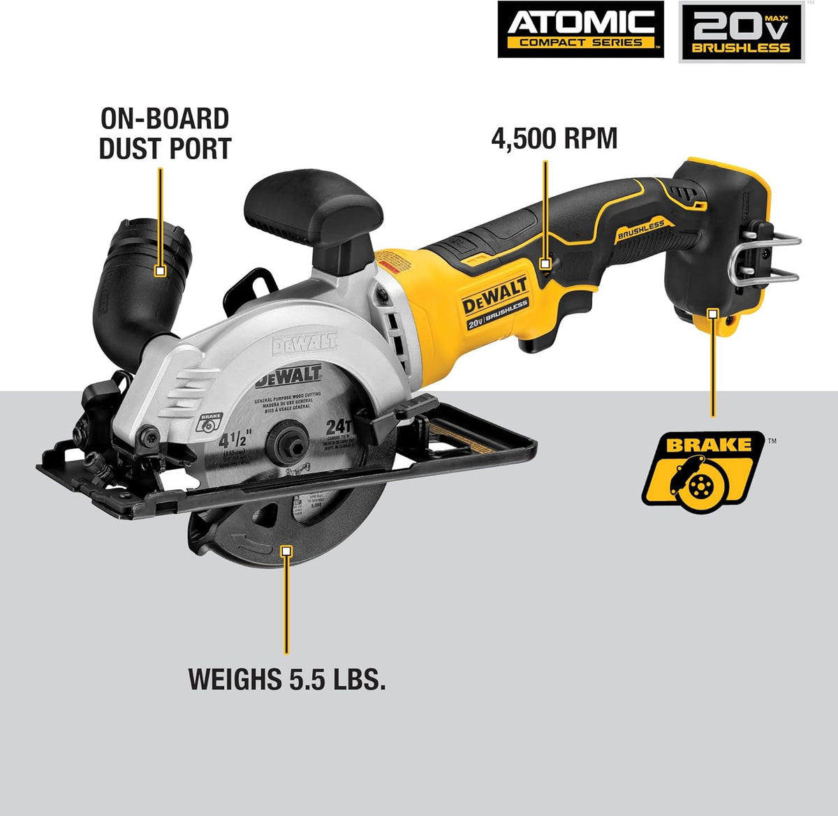 4-1/2-Inch 20V Circular Saw F685883