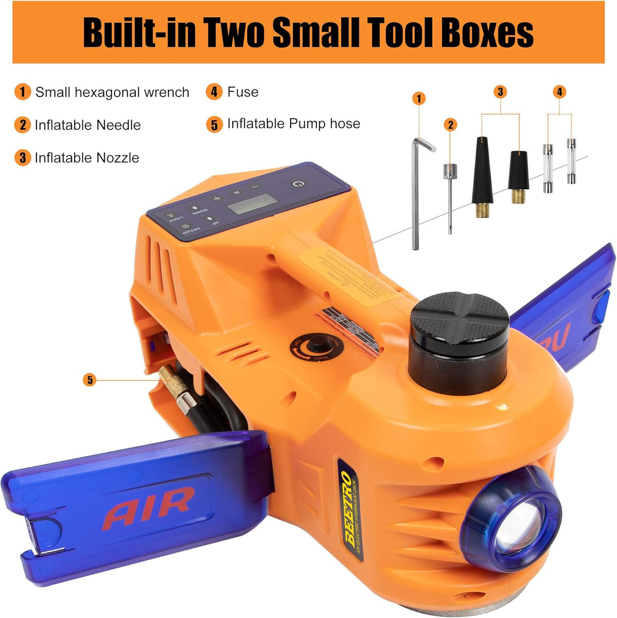 5 Ton 12V Electric Car Jack with Inflator Pump G65283