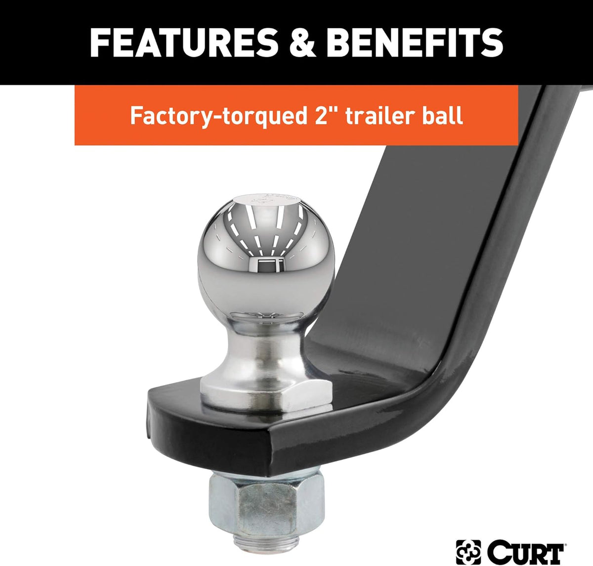 Lifted Truck Trailer Hitch Mount with 2-Inch Ball & Pin, 7,500 lbs, 6-Inch Drop, Black Pack of 2 Z72636