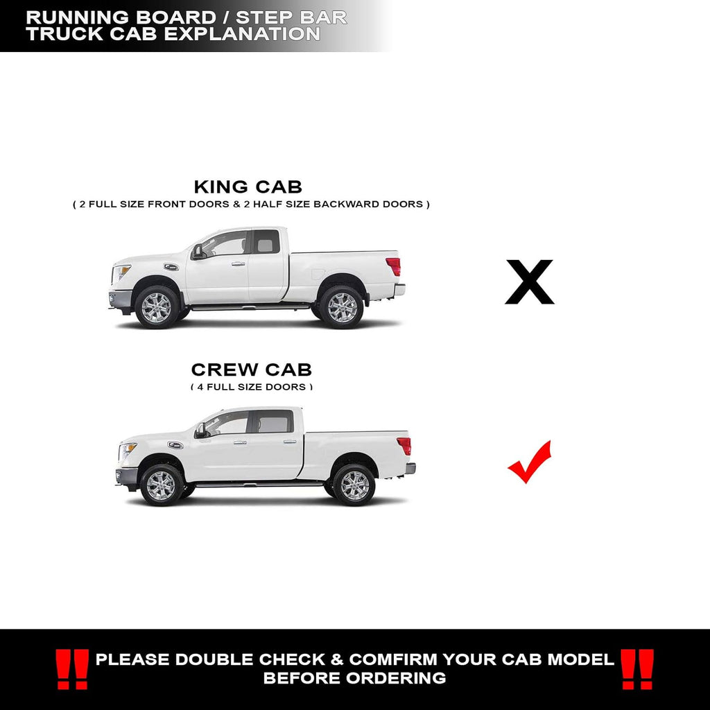 4 Oval Side Step Nerf Bars Matte Black Crew Cab K225