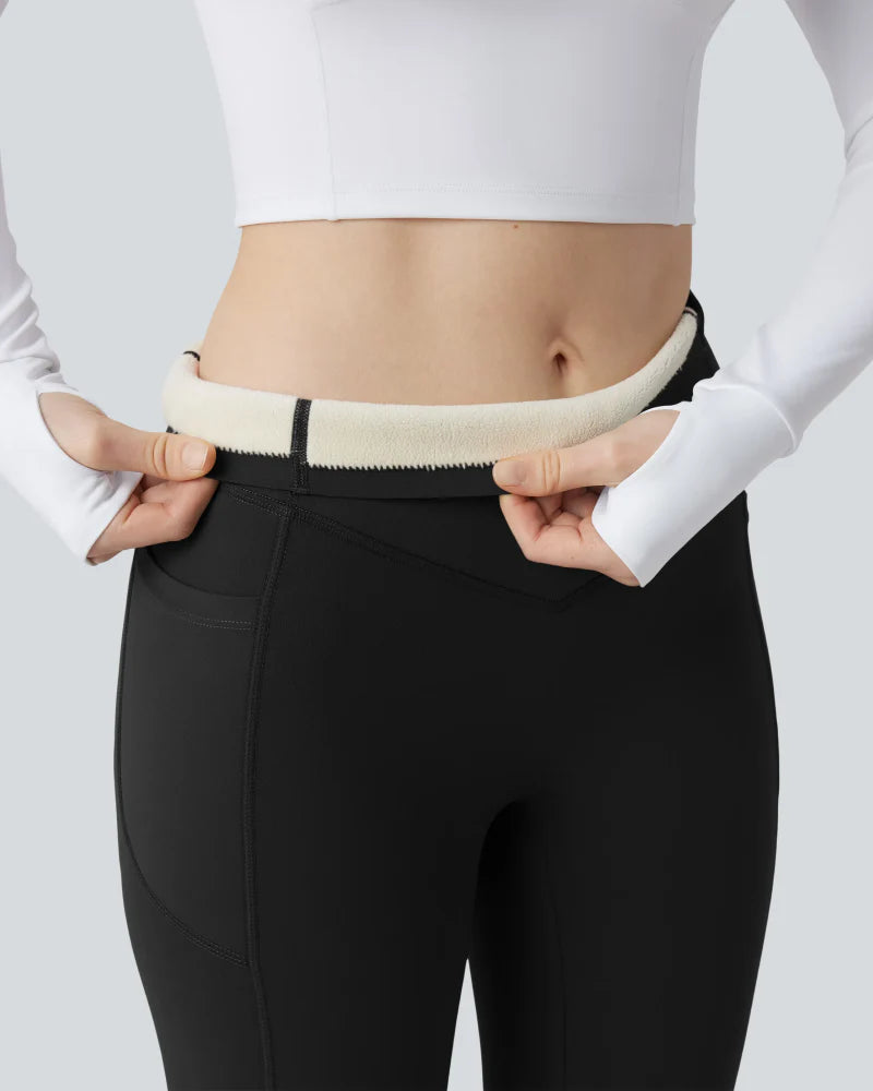 Thermal Tummy Control Yoga Leggings with Pockets F872011