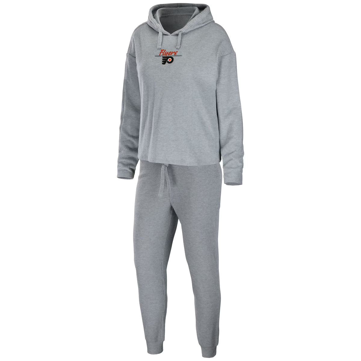Heather Gray Philadelphia Flyers Logo Pullover Hoodie & Pants Sleep Set I1167