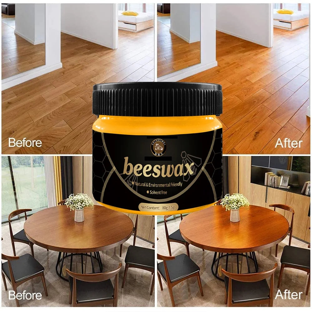2Pcs Natural Beeswax Wood Furniture Cleaner and Polish T9848