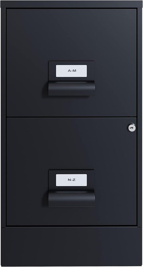 18 Deep 2 Drawer Black File Cabinet X388