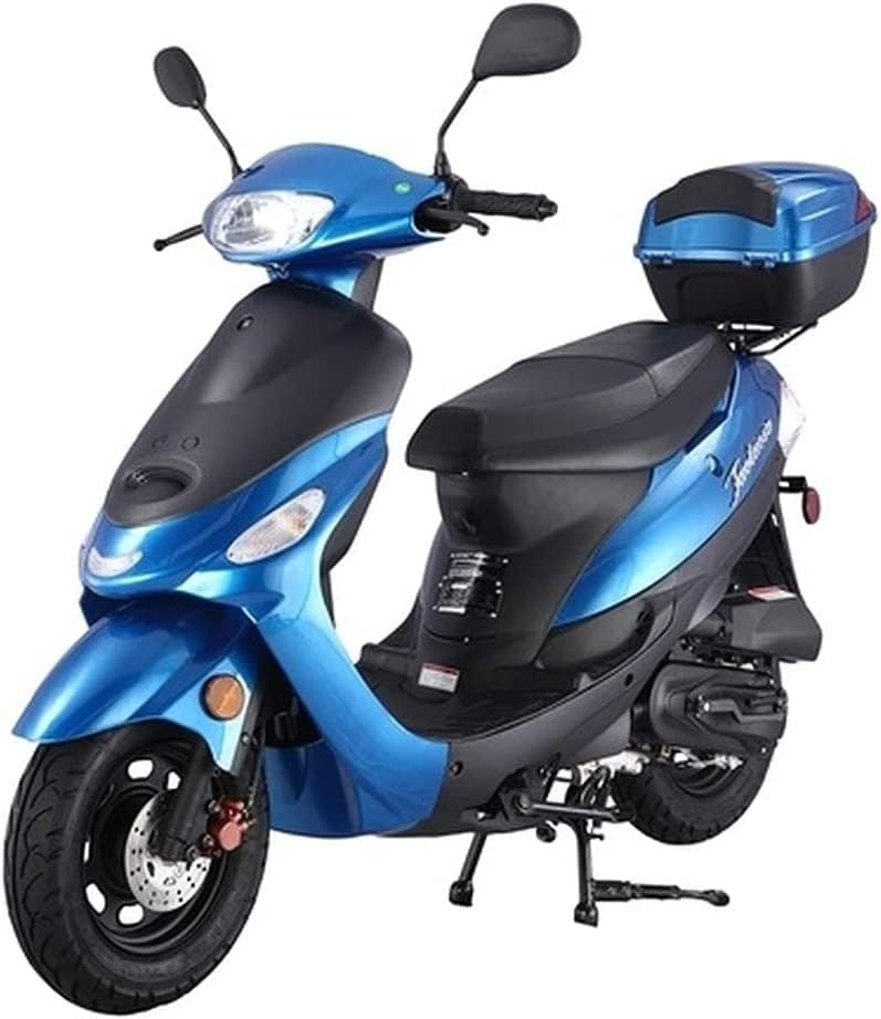 49cc/50cc Gas Scooter Moped with Rear Storage Trunk (Black) H52856