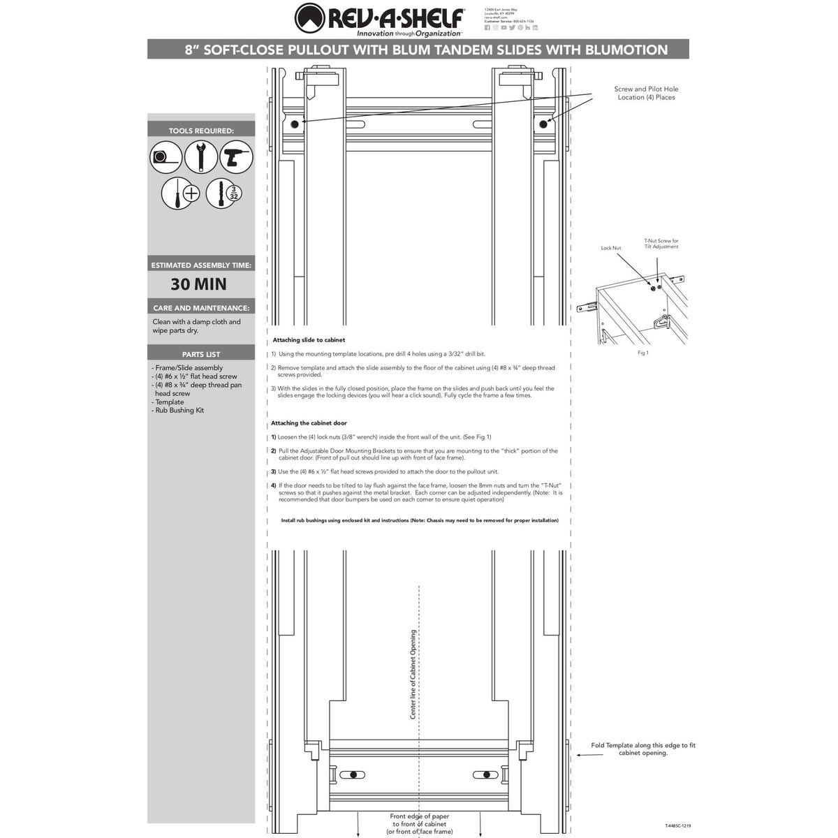 11x22 Base Cabinet Organizer Soft-Close L247