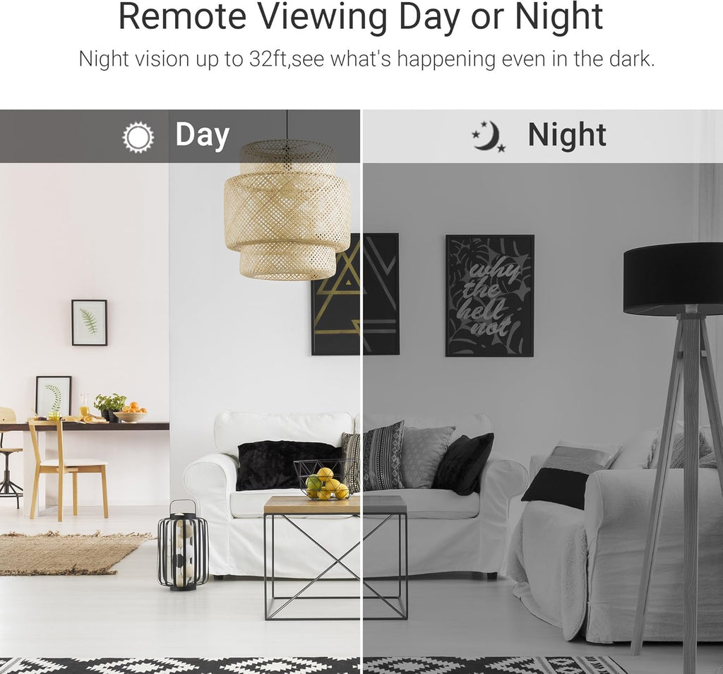 1080P Wireless Indoor Security Camera with Night Vision, Pack of 2 W985