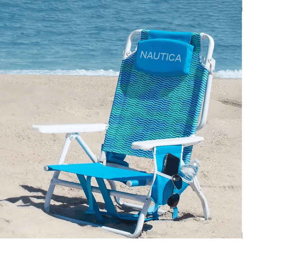 5-Position Lay Flat Portable Beach Backpack Chair K430723