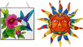 Hummingbird Stained Glass Window Hangings with Metal Chain C33679