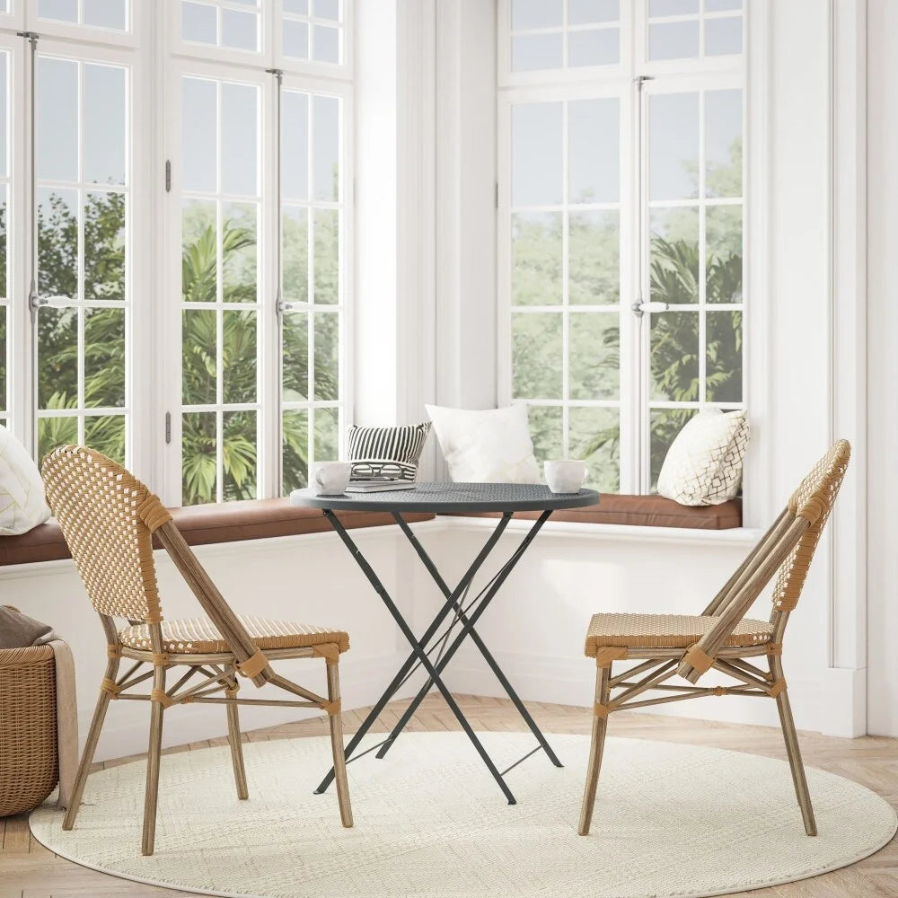 2 Pack All-Weather Chairs with Bamboo Print Frame C575613