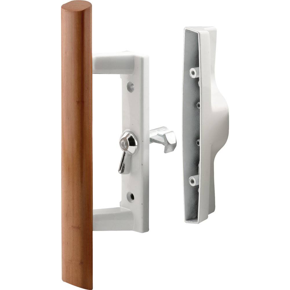 White Diecast Sliding Door Handle Set X578810