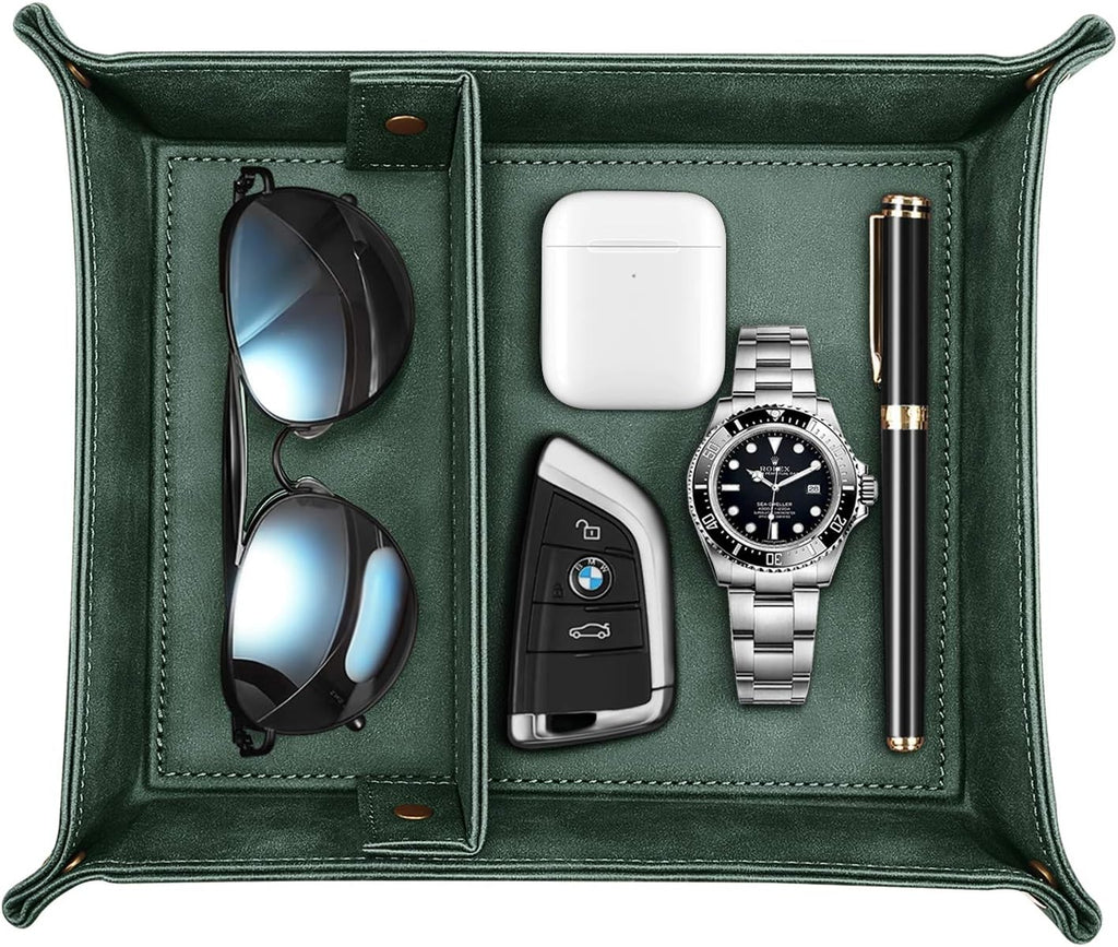 Black Valet Tray with Removable 2 Compartments W28261