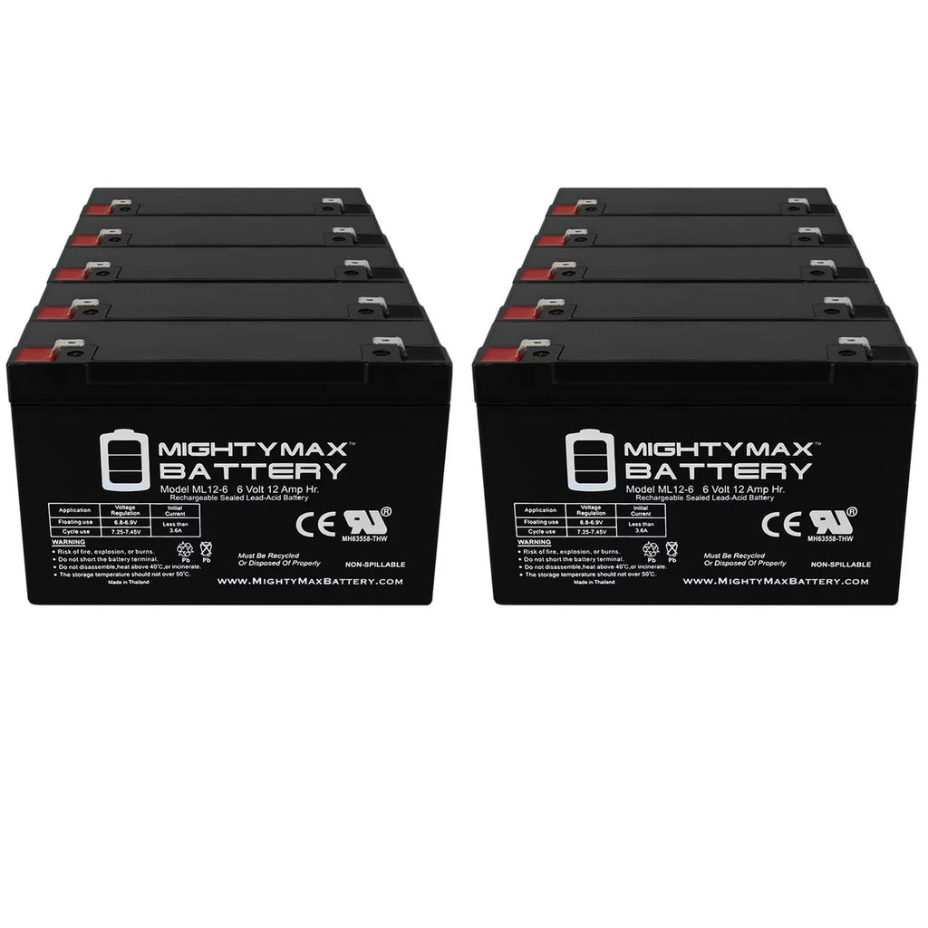 12V 12AH SLA Battery 10 Pack G2274