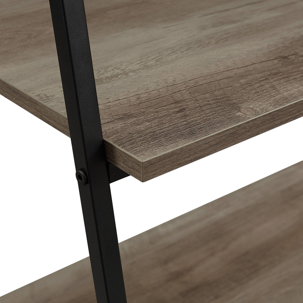Dark Walnut Open Ladder Bookshelf S614