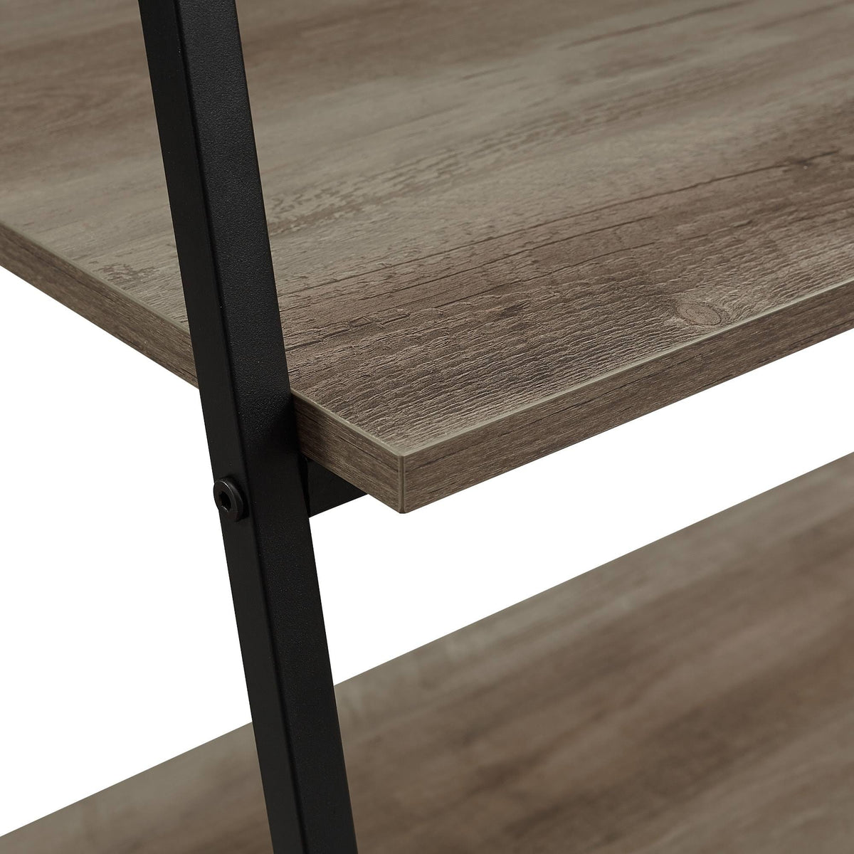 Dark Walnut Open Ladder Bookshelf S614