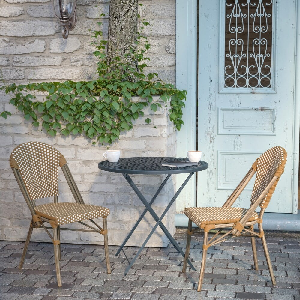 2 Pack All-Weather Chairs with Bamboo Print Frame C575613