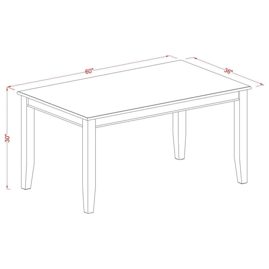 60 Inch Rectangular Dining Table And Six Parson Chair L14393