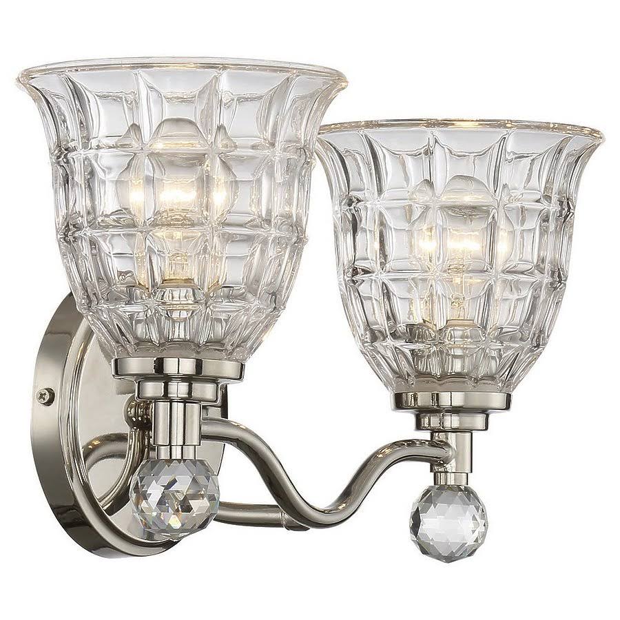 Polished Nickel 2 Light Bath Bar Q475