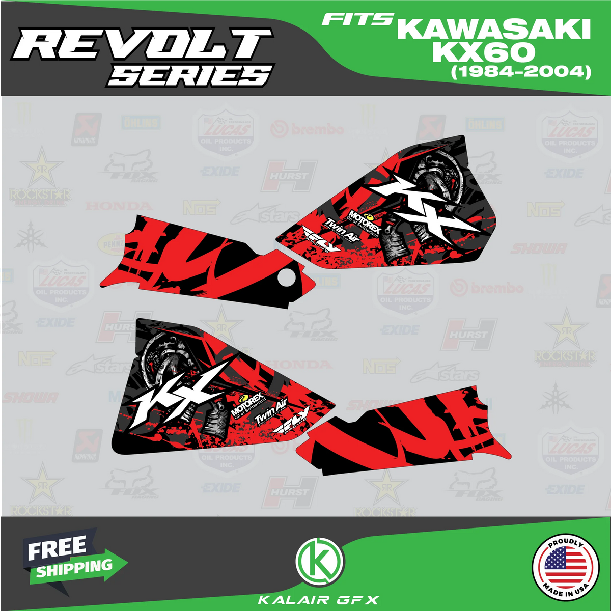 GFX Graphics Kit for Kawasaki KX60 (1984-2004) M346676