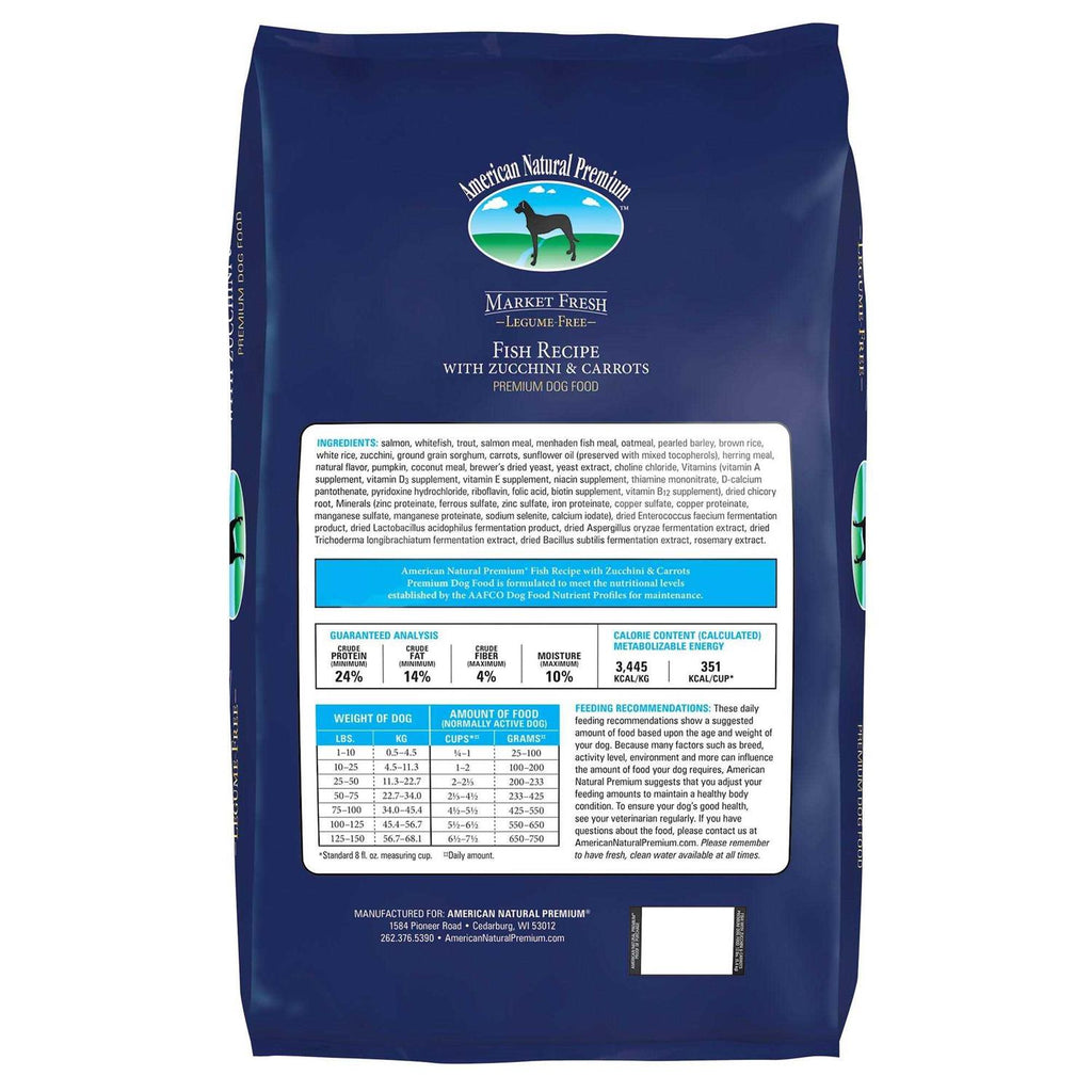 Market Fresh Fish Recipe with Zucchini & Carrots Dry Dog Food V25081