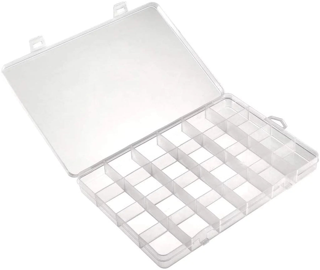 Plastic 24 Grids Electronic Component Storage Box Pack of 2 W52183