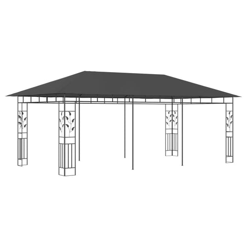 19.7'x9.8'x9' Anthracite Gazebo with Mosquito Net R418607