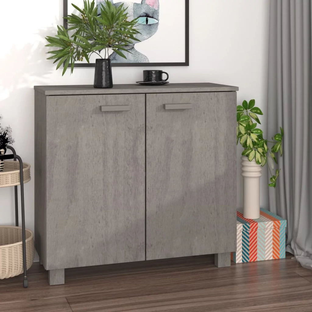 Wooden Sideboard with 2 Doors Pine Wood Storage Cabinet R51187