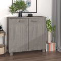 Wooden Sideboard with 2 Doors Pine Wood Storage Cabinet R51187