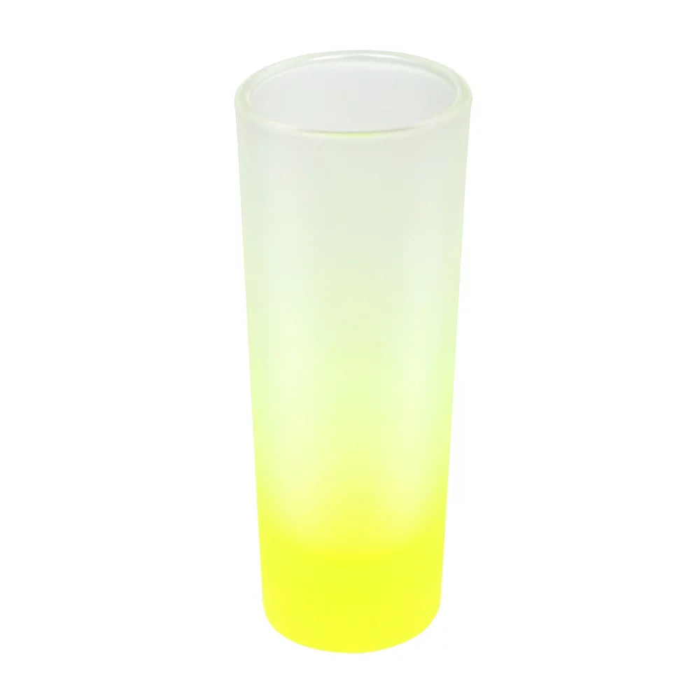 3oz Colored Glass Mugs Frosted Shot Glass E5203