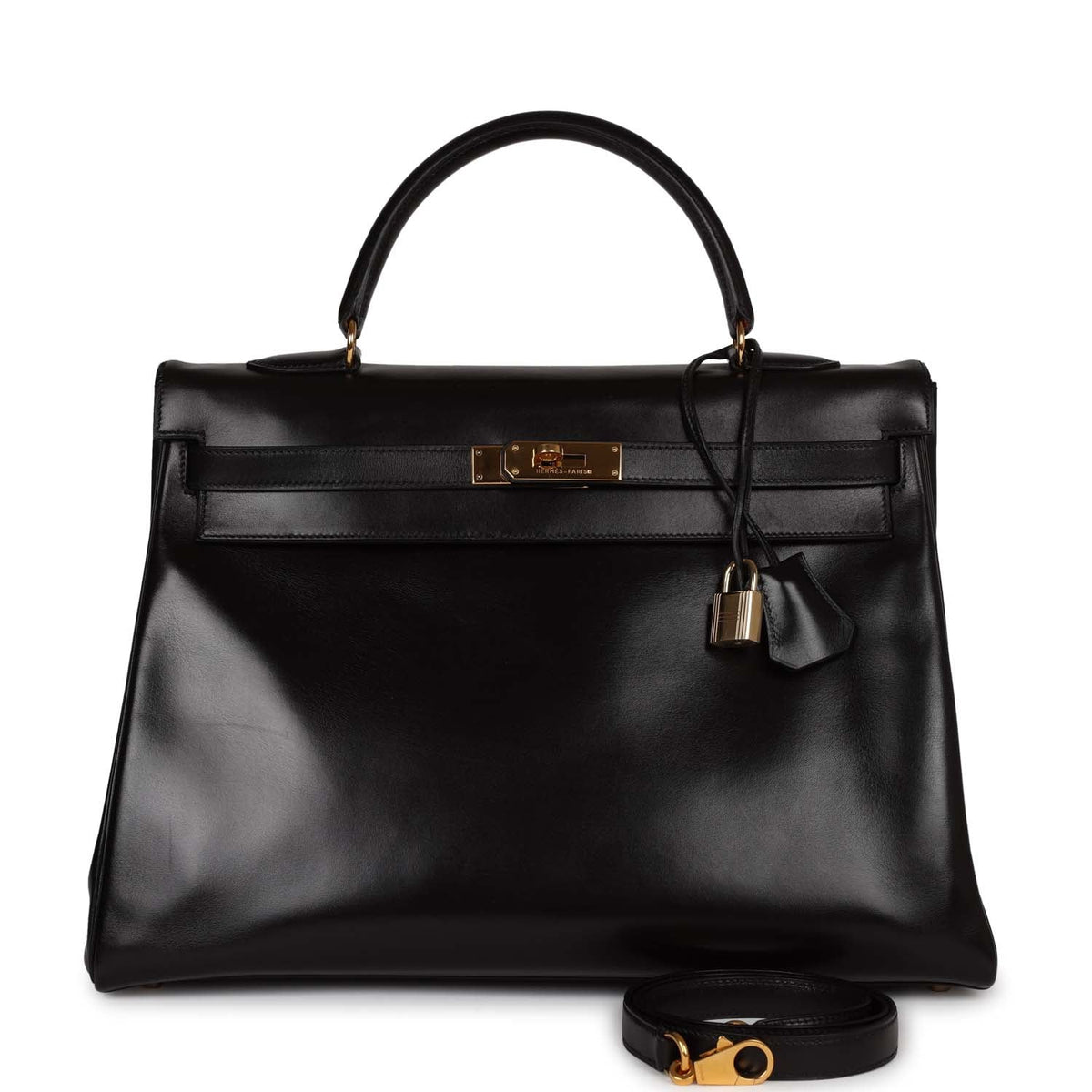 Black Leather Handbag C5596